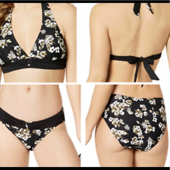 Michael Kors floral logo ring swim BOTTOM bikini XS. NOTE: TOP NOT INCLUDED. - Picture 7 of 7